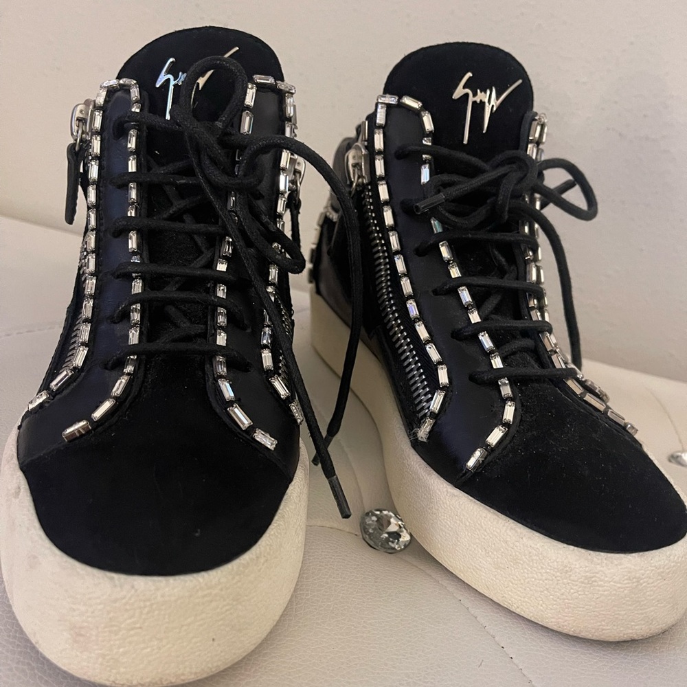 Guiseppe Zanotti Black Sneakers Stone Sneakers